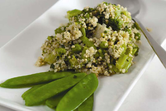 Grünes Risotto mit Hirse