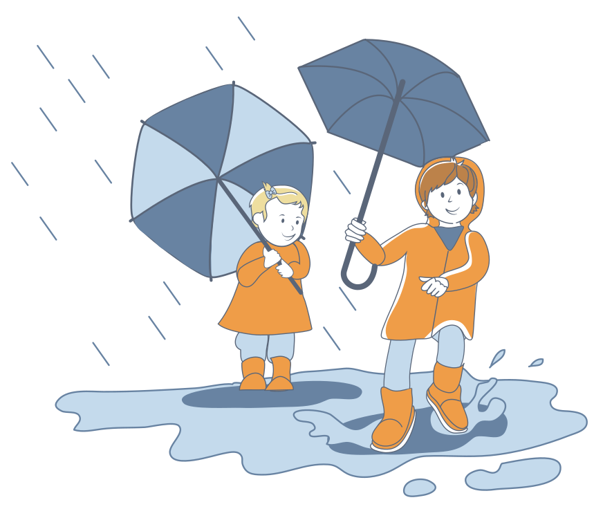 Symbolbild: Auch bei Regen wird Bewegung im Freien empfohlen