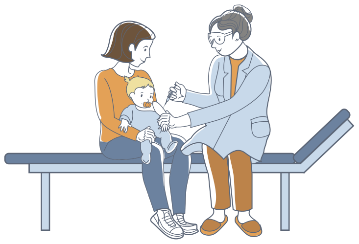 Symbolbild: Ein Kleinkind bekommt eine Impfung